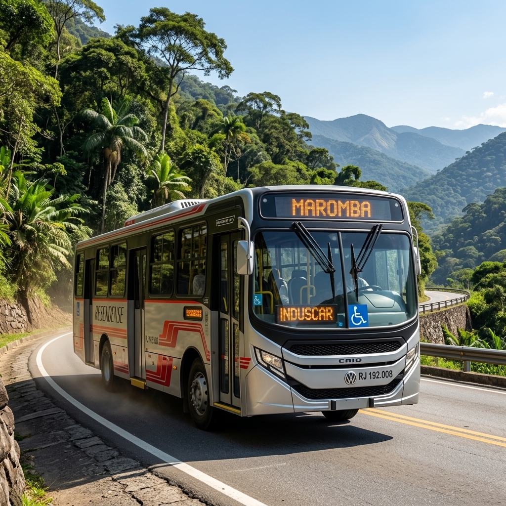 Ônibus Viação Resendense fazendo a rota para Maromba e Maringá