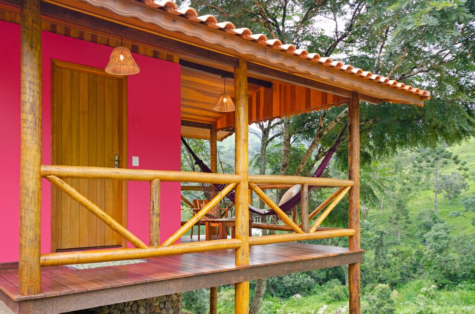 Chalé com vista para montanha