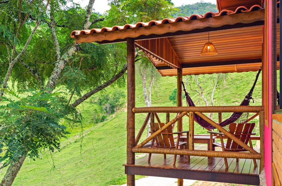 Chalé com vista para montanha