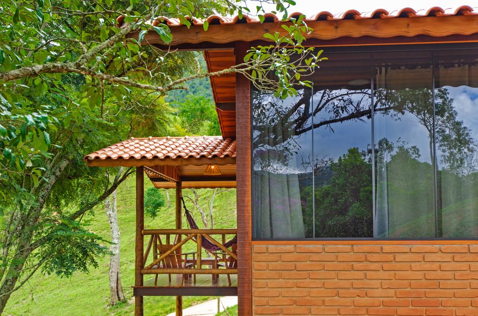 Chalé com vista para montanha